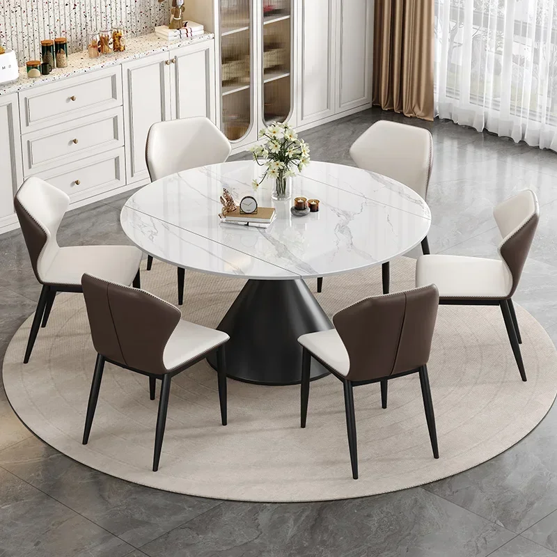 for Light Luxury Lounge Restaurant Table Aesthetics European Comfortable Unusual Dining Table Design Mesas De Jantar Home