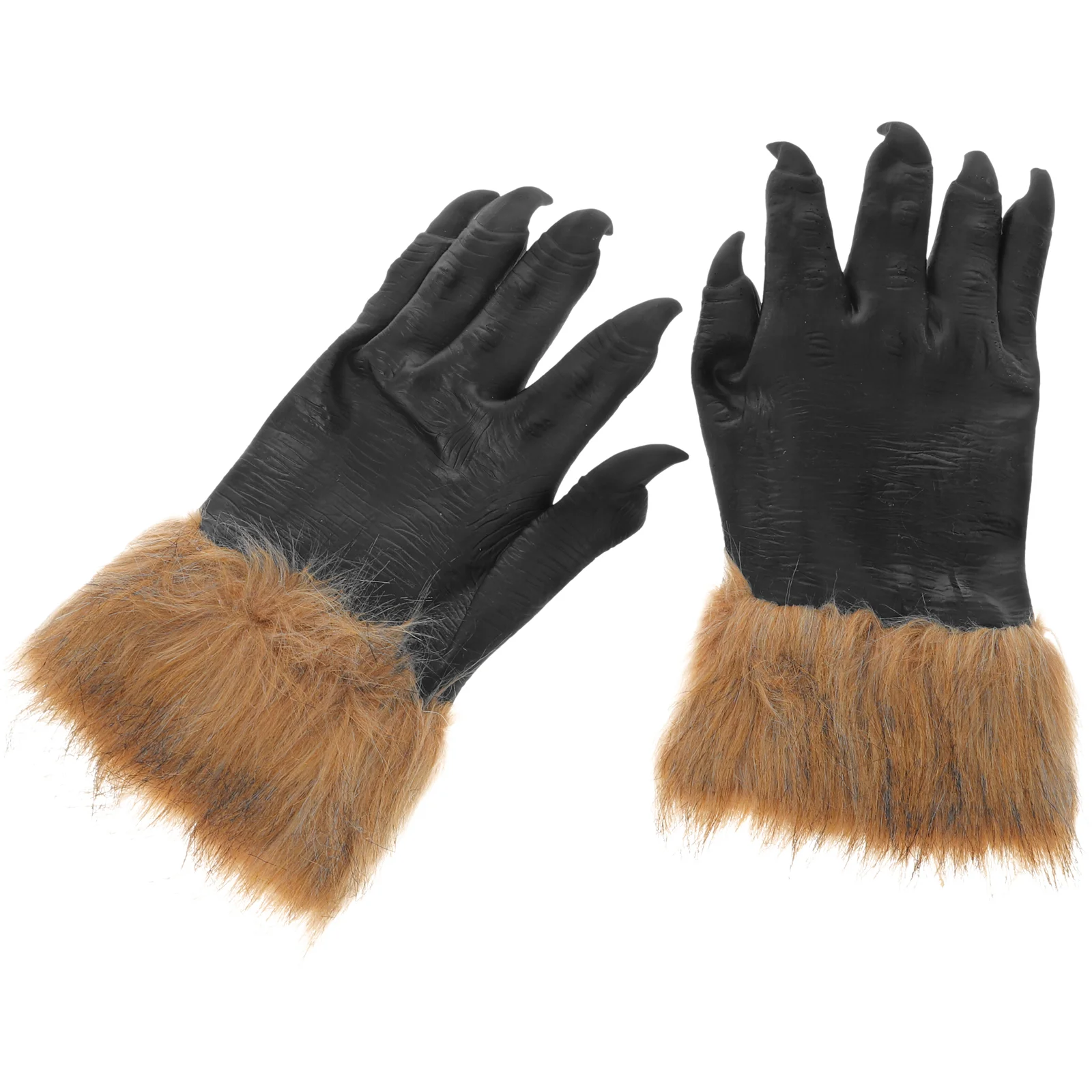 2 Pcs Halloween Wolf Gloves Claw Paw Party Cosplay Decorative Accessories Prank Props Scary