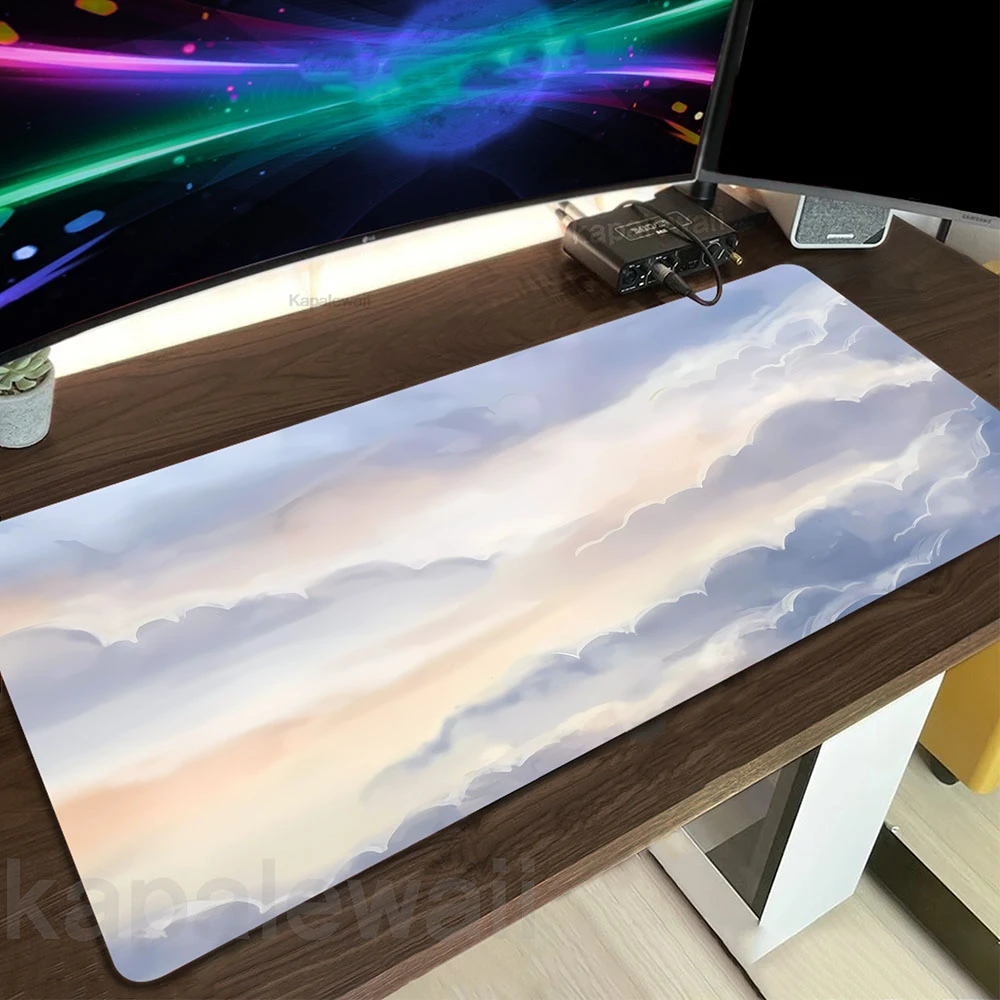 

Cloud Art Mouse Pad Game Large Mousepad Gamer Mouse Mat Computer Accessories Keyboard Pads Gaming Natural Table Carpet 900x400mm