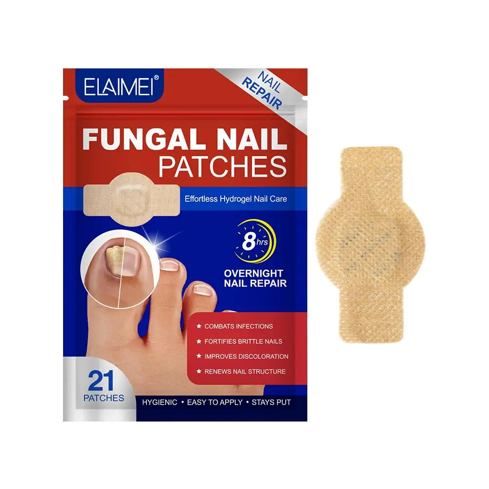 Fungal Nail Repair Patches, Hydrogel Toenail Care Solution for Discolored Brittle Nails, Overnight Nail Treatment Sticker