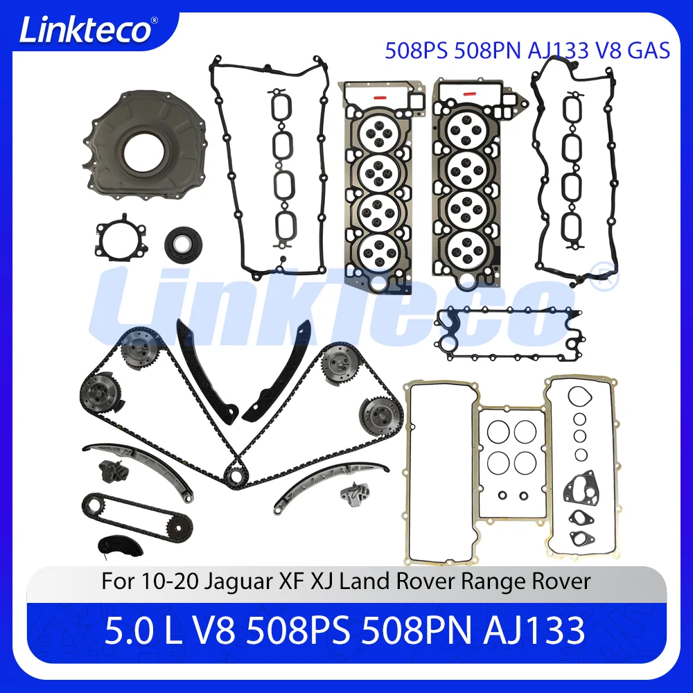 

Комплект прокладок головки блока цилиндров VVT Gear Fit 5,0 L T GAS 508PS 508PN Для 10-20 Jaguar XE XF LAND ROVER RANGE ROVER Часть двигателя