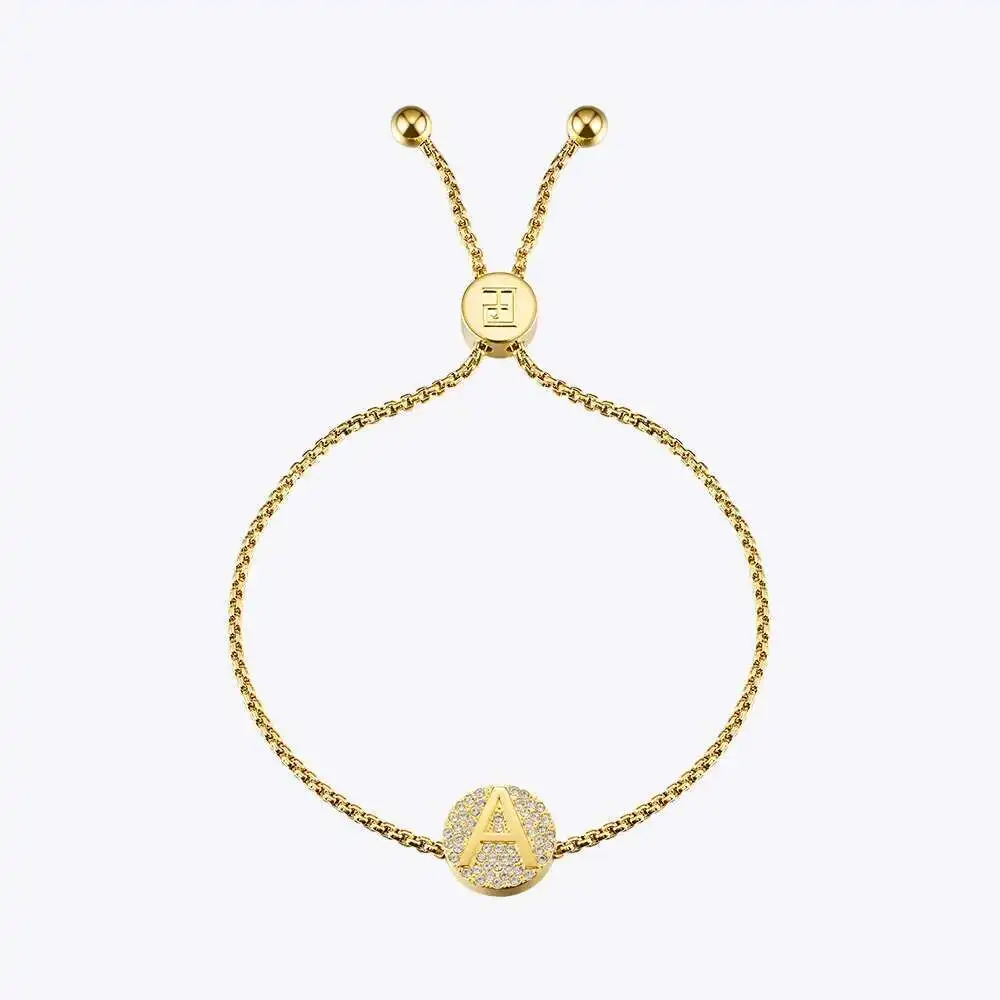 

ENFASHION Initial Letter Screw Charm Bracelets Gold Color Stainless Steel Pulseras Letter Bracelet Fashion Jewelry Gift 188004