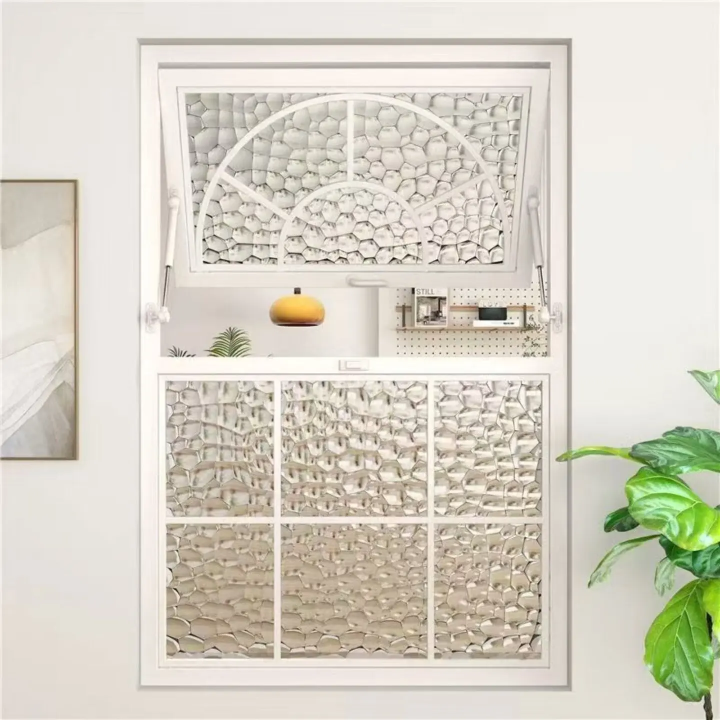 Customized aluminum alloy ventilation window Indoor square small window Arched partition glass window