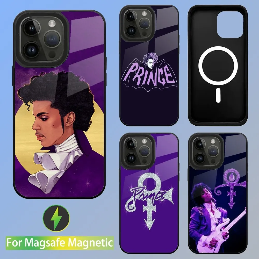 Prince Singer Rogers Nelson Phone Case For iPhone 15,14,13,12,11,Plus,Pro,Max Mini Magsafe Magnetic Wireless Charging