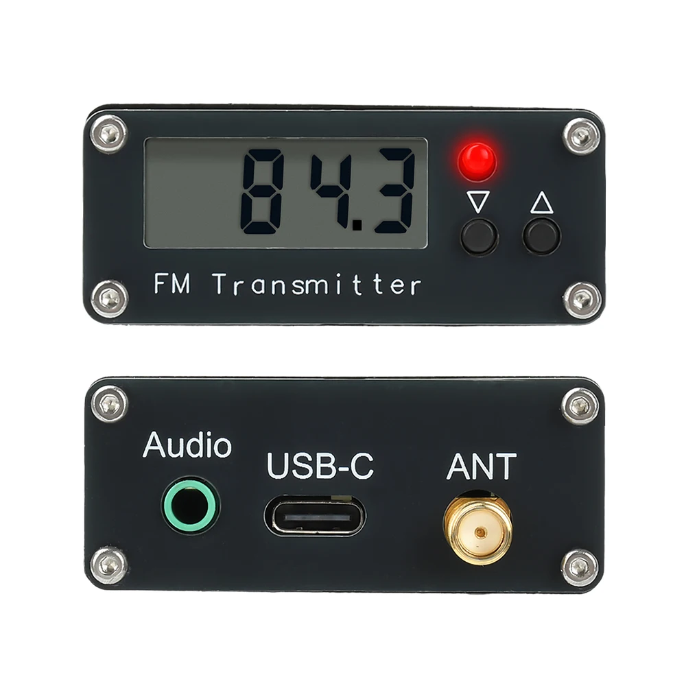 

2000M 0.5W FM Transmitter Digital Display Fm Transmitter Stereo 76-108Mhz Type C Churches CAR Radio Broadcast