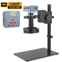 48MP 4K HDMI USB Industrial Digital Video Microscope Camera + Zoom 130X C-Mount Lens 1/2\