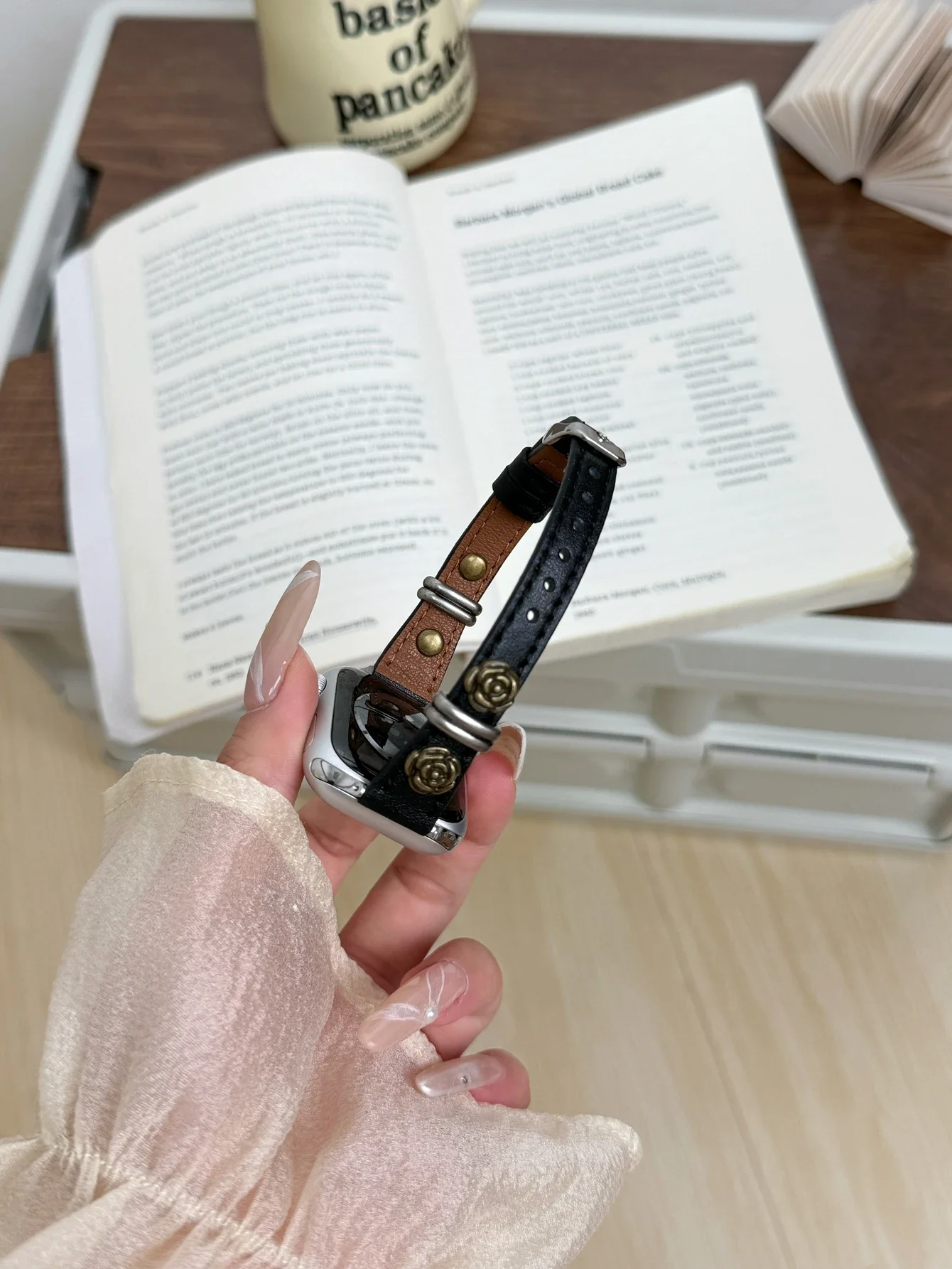 ممتاز كاميليا حلقة جلدية ل سوار ساعة يد آبل النساء 11/10/9/8/7/6/5/4/3/2/ 38 مللي متر 40 مللي متر 41 مللي متر 42 مللي متر 44 مللي متر 45 مللي متر 46 مللي متر 49 مللي متر حزام