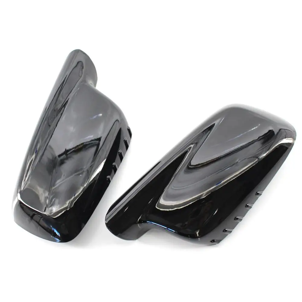 For BMW E46 E65 E66 E67 2001 2002 2003 2004 2005 2006 760Li 730Li 740Li Pair Car Rearview Mirror Cover Cap Carbon Fiber / Black