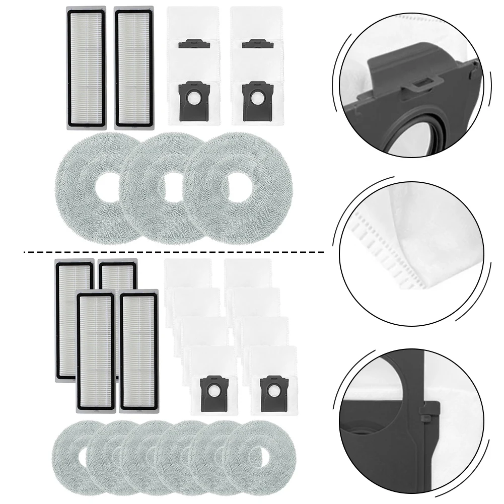 For Cecotec For Conga X100 / X100 For X-Treme Brush Filter Mop Cloth Dust Bag Replacement Parts Household Cleaning Tools