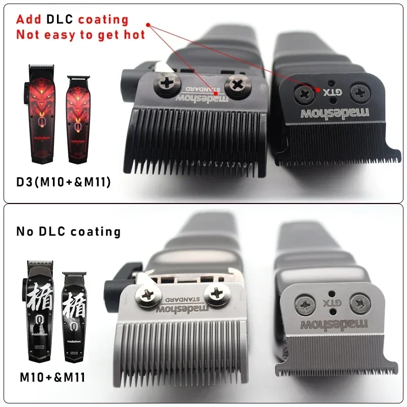 Professional Madeshow D3 M10+ M11 Hair Clipper For Men Beard Trimmer Barber Bald head Clippers Hair Cutting Machine Cut T Blade