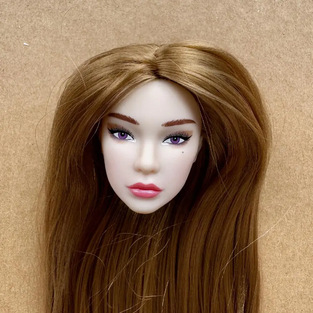 1/6 Maßstab Modellpuppenköpfe mit Maulwurfdetail, mehrfarbige Haaroptionen, braune, weiße, beige Hauttöne für Puppenbau-Sammlerstücke – Detail 31