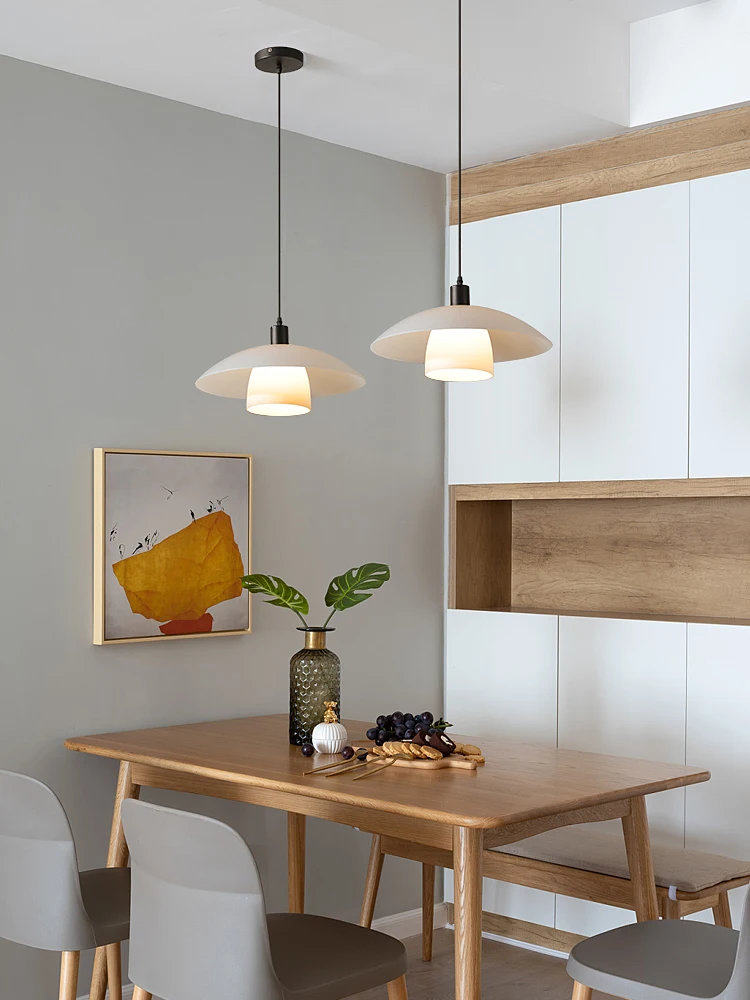 Imagem -02 - Nordic Led Pendant Lamp Dimmable com Lâmpada Remota Branco Cores Uso para Quarto Foyer Cozinha Sala de Jantar Decoração E27