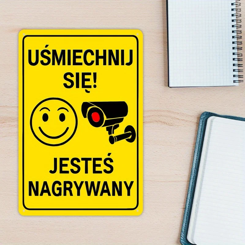 لافتة حائط معدنية تحذيرية أمنية مضحكة - مثالية للمنزل - هدية على الطراز العتيق للرجال والنساء، | سيج معدني متين #3