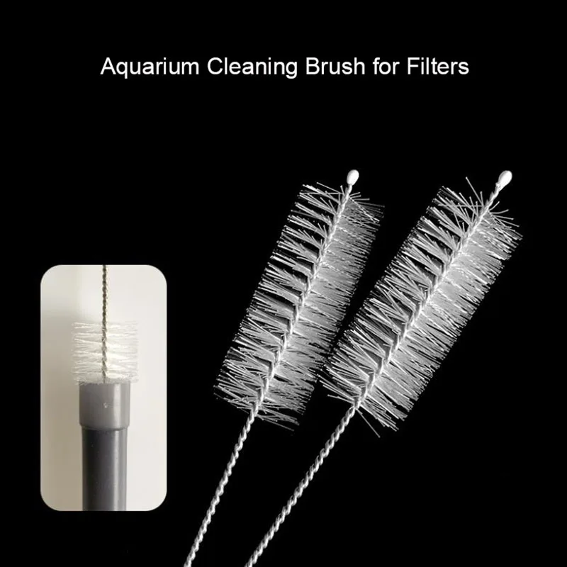 23cm Aquarium Tube Pipe Filter Cleaning Brush Stainless Steel Water Filter Hose Flexible Aquarium Accessories Nylon Brush