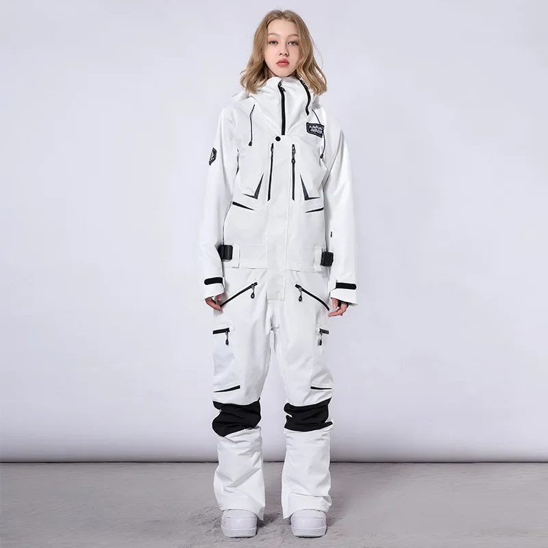 Winter Male One Piece Snowboard Hooded Snow Men Jumpsuit Woman Ski Overalls Waterproof Snowsuit Sport Suits Clothes Tracksuits