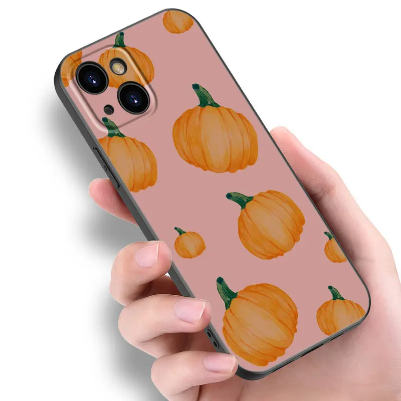 Autumn Leaves Fall Phone Case For Apple iPhone 12 13 Mini 11 14 Pro XS Max 6S 6 7 8 Plus 5S X XR SE 2020 2022 Soft Black Cover