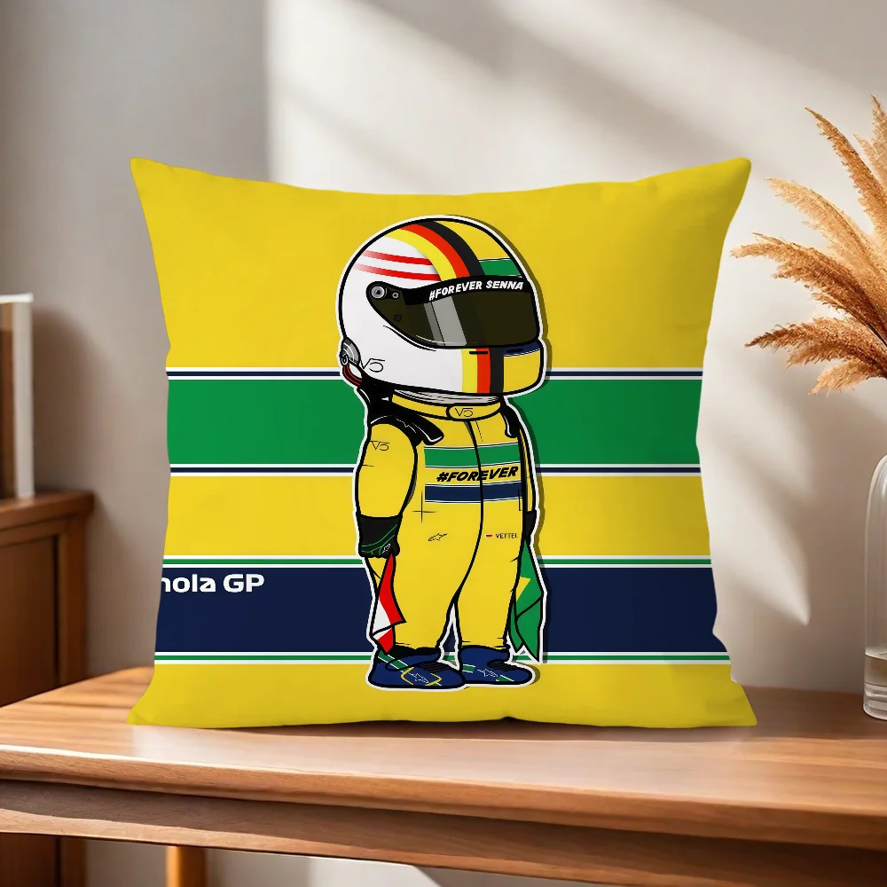 A-Ayrton S-Senna Kissenbezug Kissenhülle für Zuhause, Sofa, Wohnzimmer, Büro, Café, Auto. – Detail 5