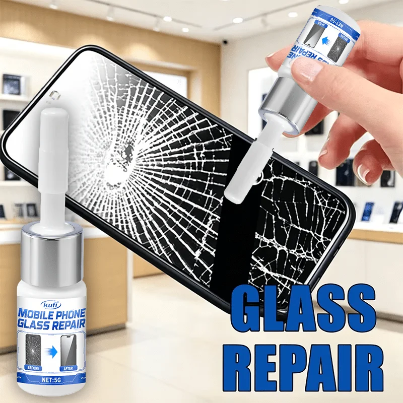 Glass Repair Liquid, Crack Repair for Phone, Tablet, Watch, Car, Camera & Cabinet, Quick-Dry Nano Fill, Screen Repair Solution