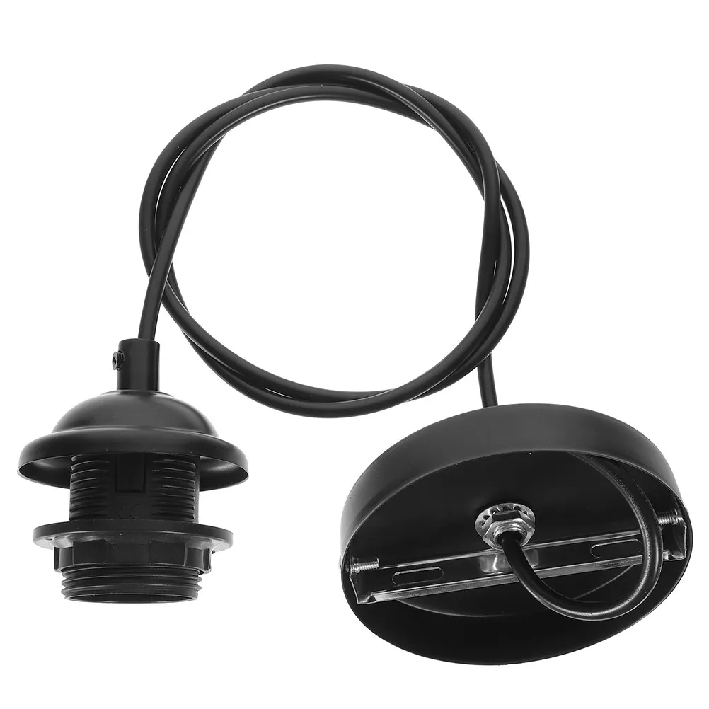 

Ретро-держатель для лампы с проводом E27, подвесной светильник, стильный потолочный светильник с кабелем питания для магазина, офиса