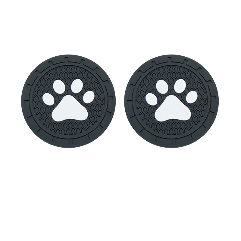 2Pcs/set Paw Silicone Car Coasters Universal Fit Anti-Slip Cup Holder Protection Durable Easy to Clean Car Interior Accessories view 6
