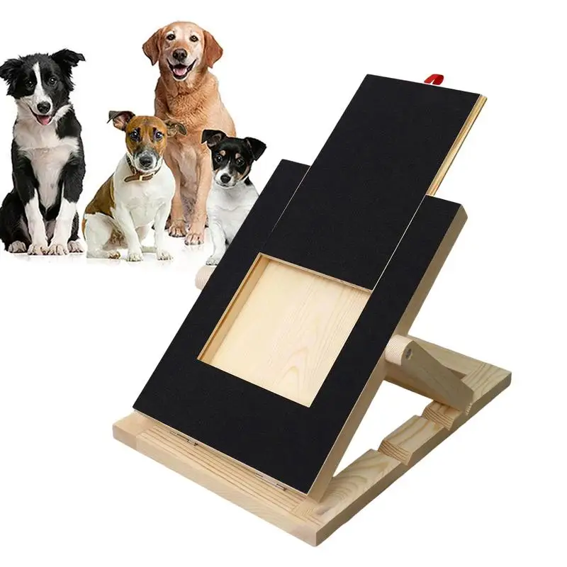 Dog Nail Scratch Board Non-Slip Adjustable Trimming Tool Dog Scratching Board For Puppy Dogs Black Nail Filing Board With Built