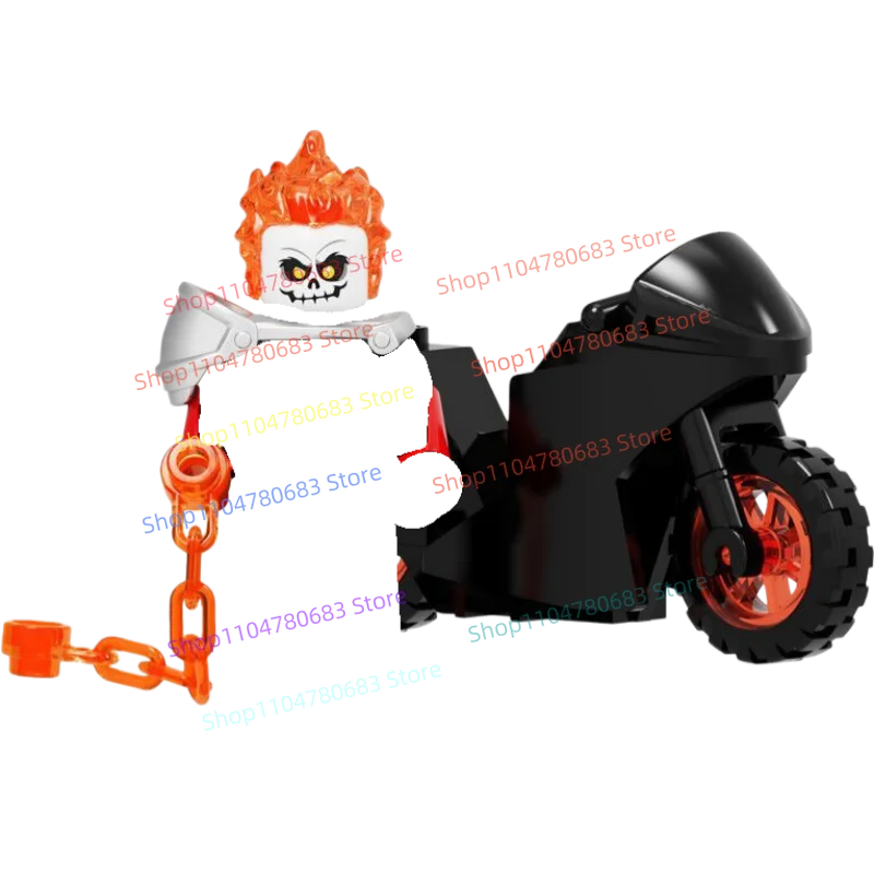 

Конструктор MOC: Новые мультяшные мотоциклы-рыцари, сборные и сборно-разборные коллекционные украшения, праздничные подарки