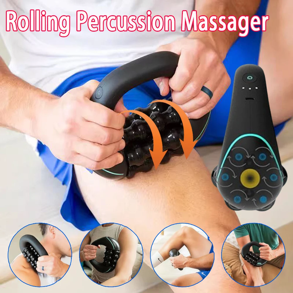 

Powerful Massage Roller Deep Tissue Muscle Restoration Body Relief Vibration Massage 3-Speed Rolling Percussion Massager