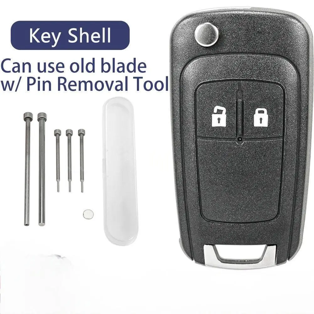 Foldable Remote Key Replacement Shell+Pin Removal Tool Set For Vauxhall/Opel Astra Insignia Zafira Corsa Meriva Remote Key Fobs