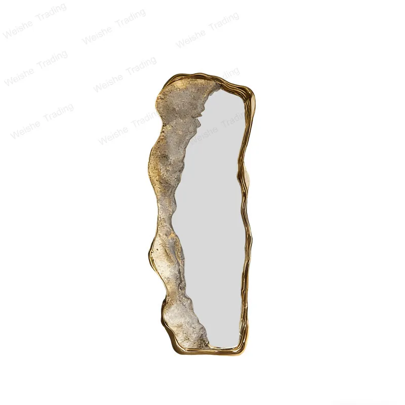 

French full body mirror art floor special-shaped Nordic living room bedroom dressing home