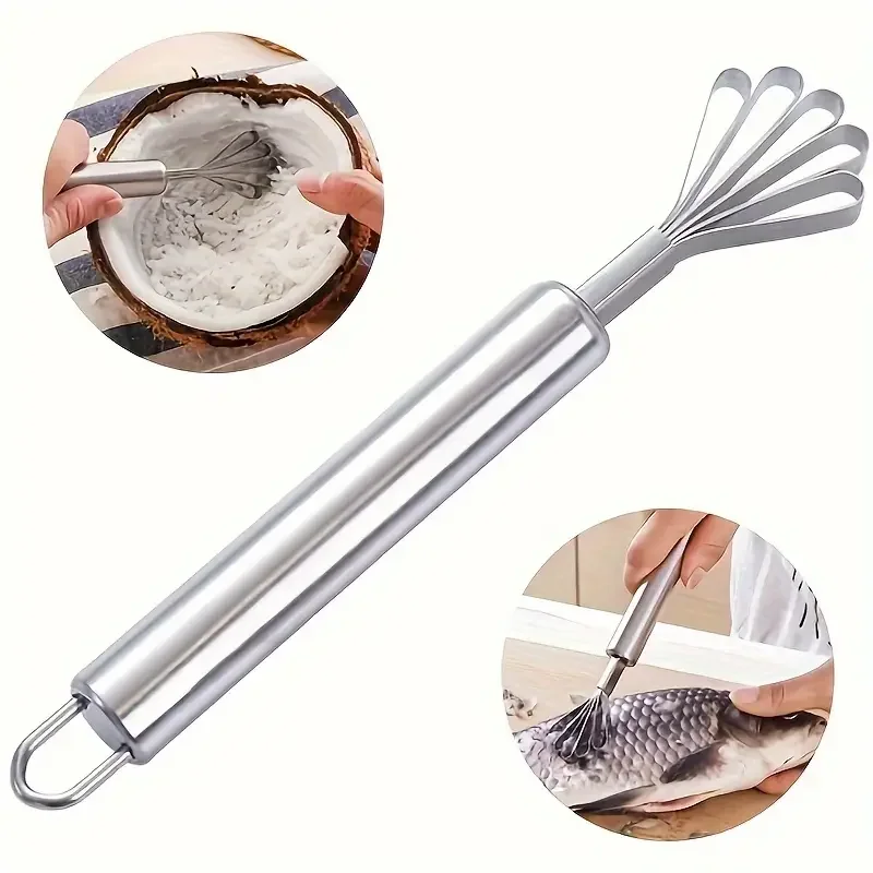 1PC Stainless Steel Coconut Grater Coconut Meat Grater Digger Coconut Wire Scraper Fish Scale Grater Kitchen Tool