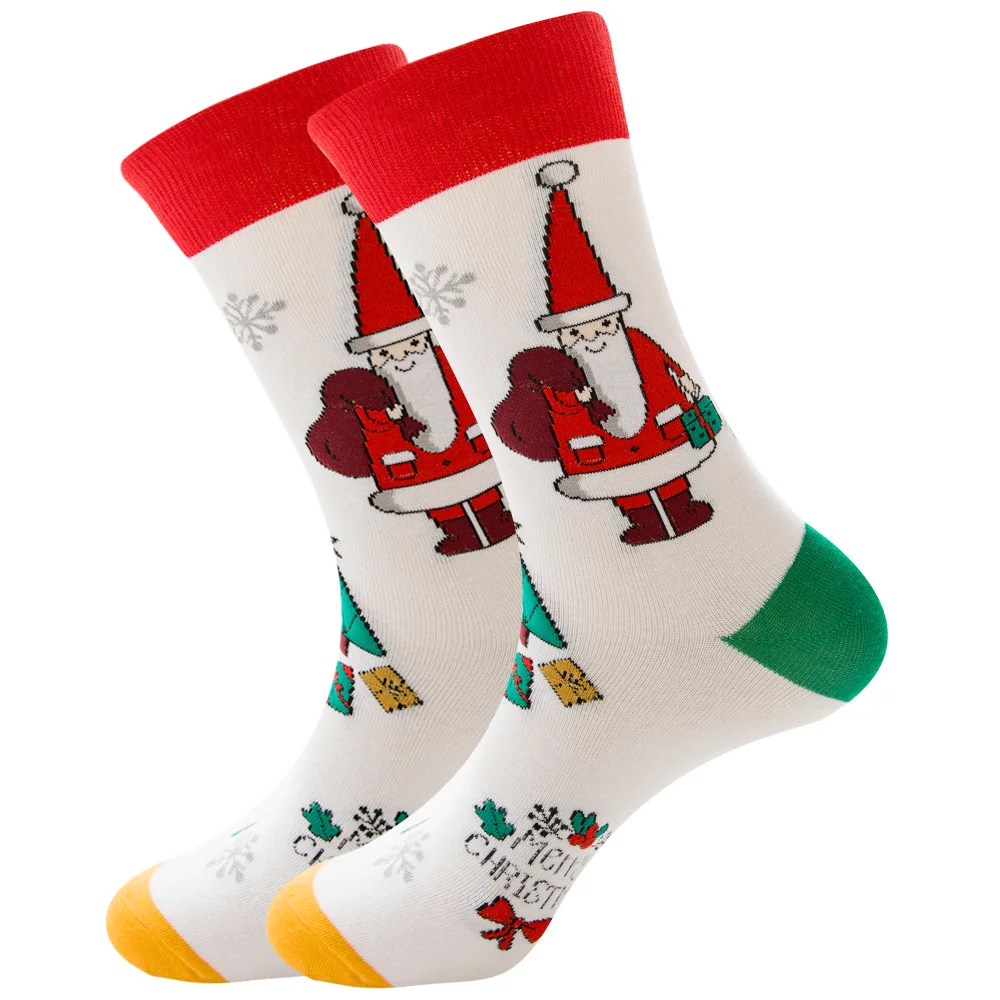 Chaussettes de Noël drôles unisexes pour dames et femmes, bas du père Noël, chaussettes d\'équipage, cadeau pour enfants, mode de Noël, 2022