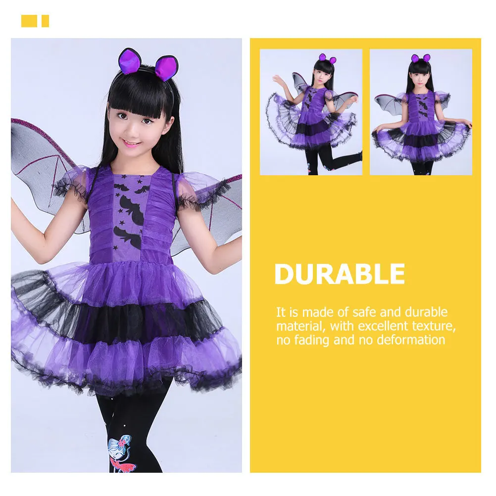 할로윈 마녀 망토 소녀 역할 놀이 옷 어린이 코스프레 슈트 가볍고 변색 없음 변형 없음 유아 의상 드레스 재미