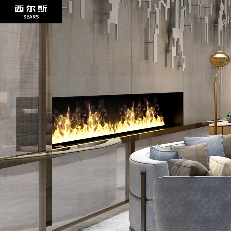 

3D atomization intelligent alcohol ethanol fireplace, real fire, smoke-free, housekeeper's living room