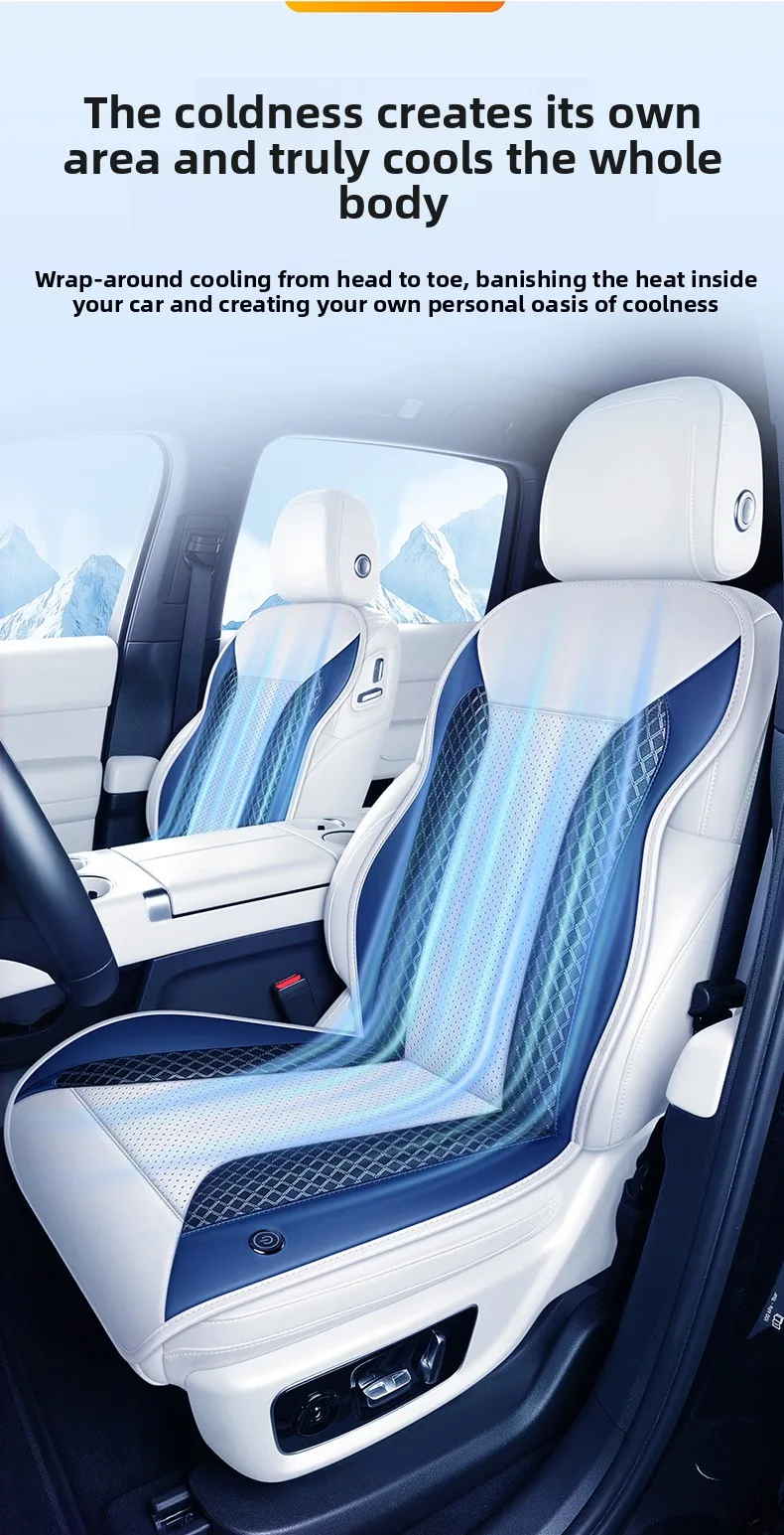 Cool Ventilation Seats Universal Car Seat Ventilation Cover Car Blowing Summer Cool SUV Car Seat Cushion Breathable Auto Cooling