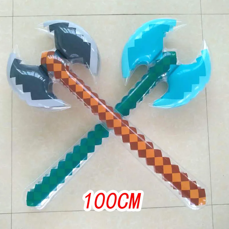 One Piece Wholesale Inflatable Knife Plaid Sword Bar Hammer Axe Factory Direct PVC Children Party Toy Balloon