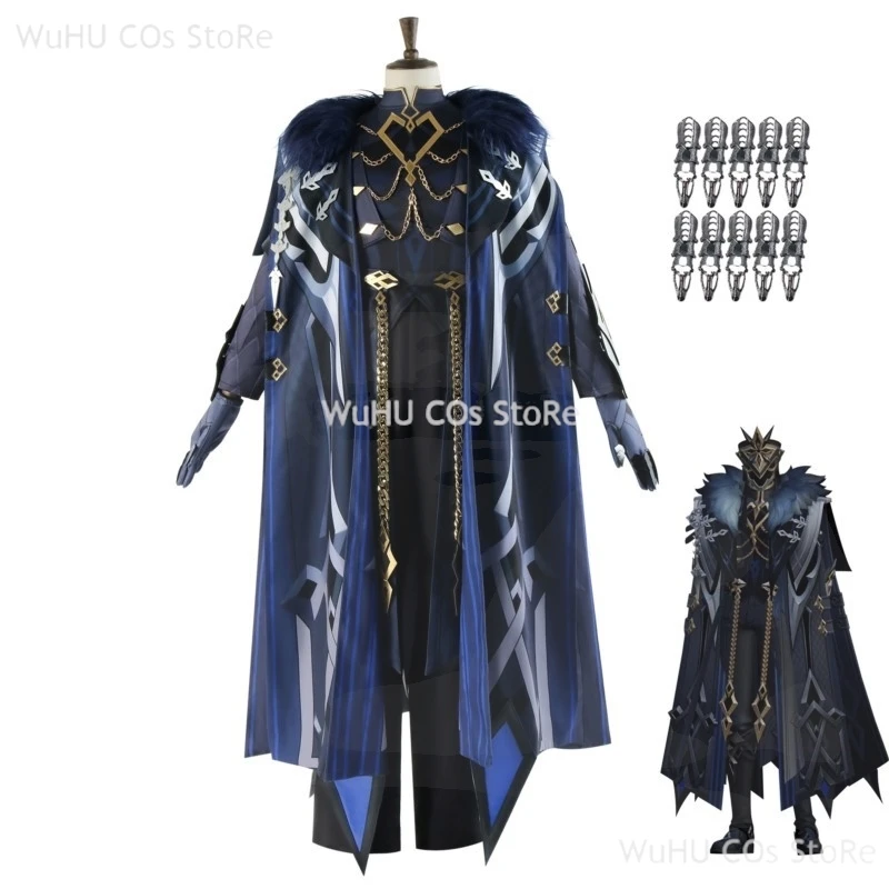 Game Genshin Impact II Capitano The Captain Cosplay Costume Cape Adult Unisex Uniform Robe Accessories Suit Halloween Outfits