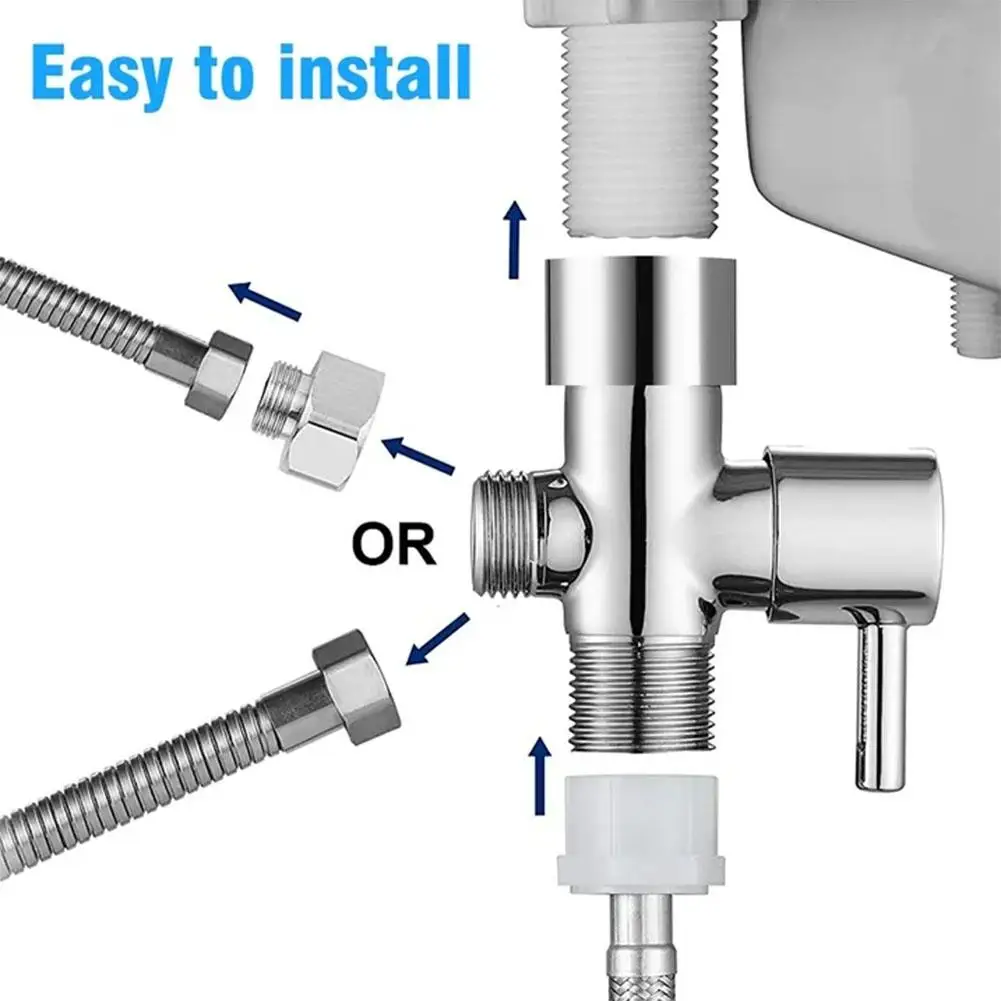 Interruttore a 3 vie rubinetto 1/2 adattatore bagno doccia rubinetto doccia acqua doccia ugello a spruzzo Splitter deviatore Conve P7k3