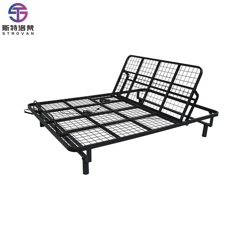

Modern Adjustable Steel Frame Bed Cheap Foldable King and Twin Sizes for Home and Hotel Bedroom rniture Use