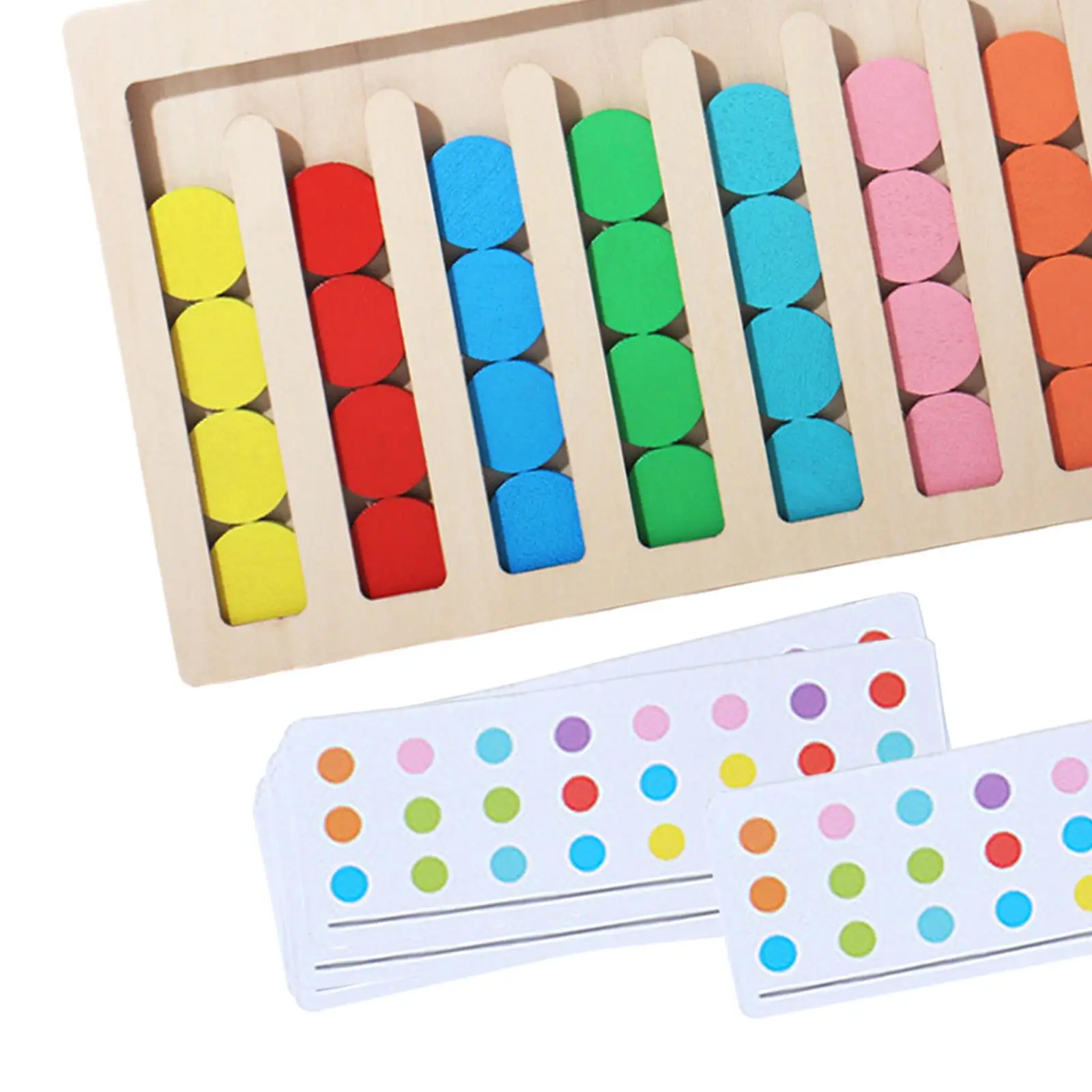 Juguetes de madera Montessori juguetes a juego de colores rompecabezas deslizante habilidades motoras finas para