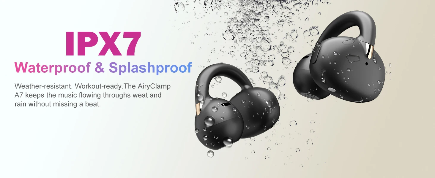 Ortizan OHAYO-A7 Clip-On-Ohrhörer, leichte, bequeme Open-Ear-Kopfhörer, kabellose Sportkopfhörer mit ENC AI 4-Mikrofonanrufen – Detail 14