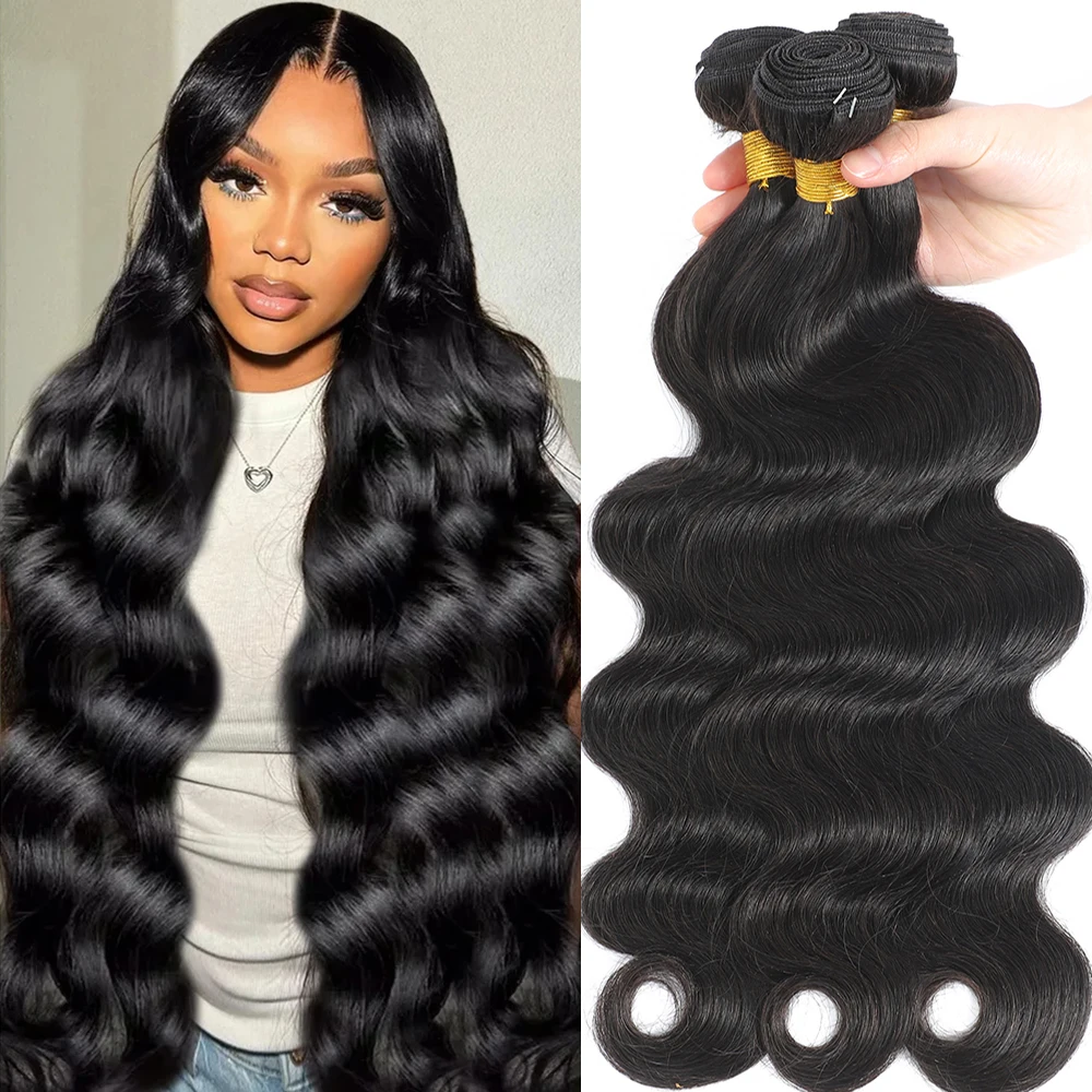 30 inch Body Wave Bundles Human Hair 100g/pc Raw Human Hair Bundles Brazilian Hair Weave Bundles Unprocessed Hair Extensions