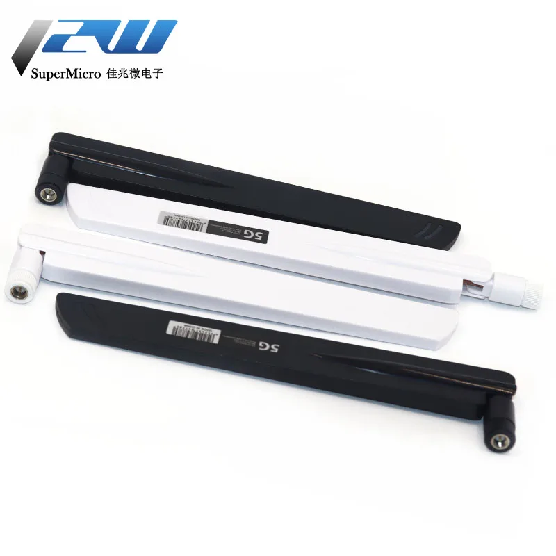 2pcs 4G LTE 5G Antenna 600-6000MHz 18dBi High Gain SMA Male for Wireless Network Card Wifi Router High Signal Sensitivity