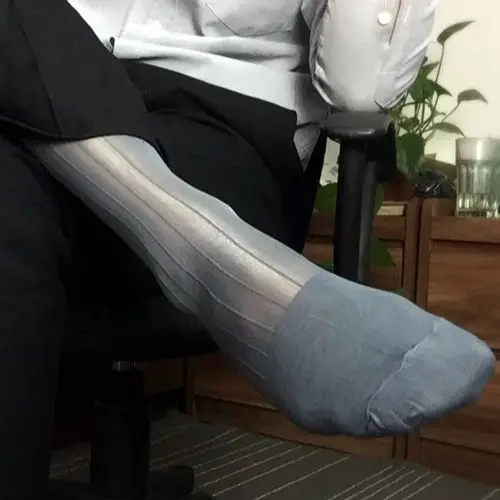 Calcetines de tubo transparentes para hombre, medias de vestir de negocios, traje de ropa Formal exótica, Sexy, TNT