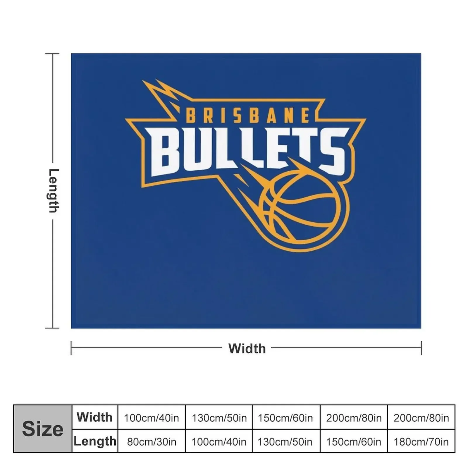 Brisbane Bullets Throw Blanket For Baby Luxury Designer anime Blankets