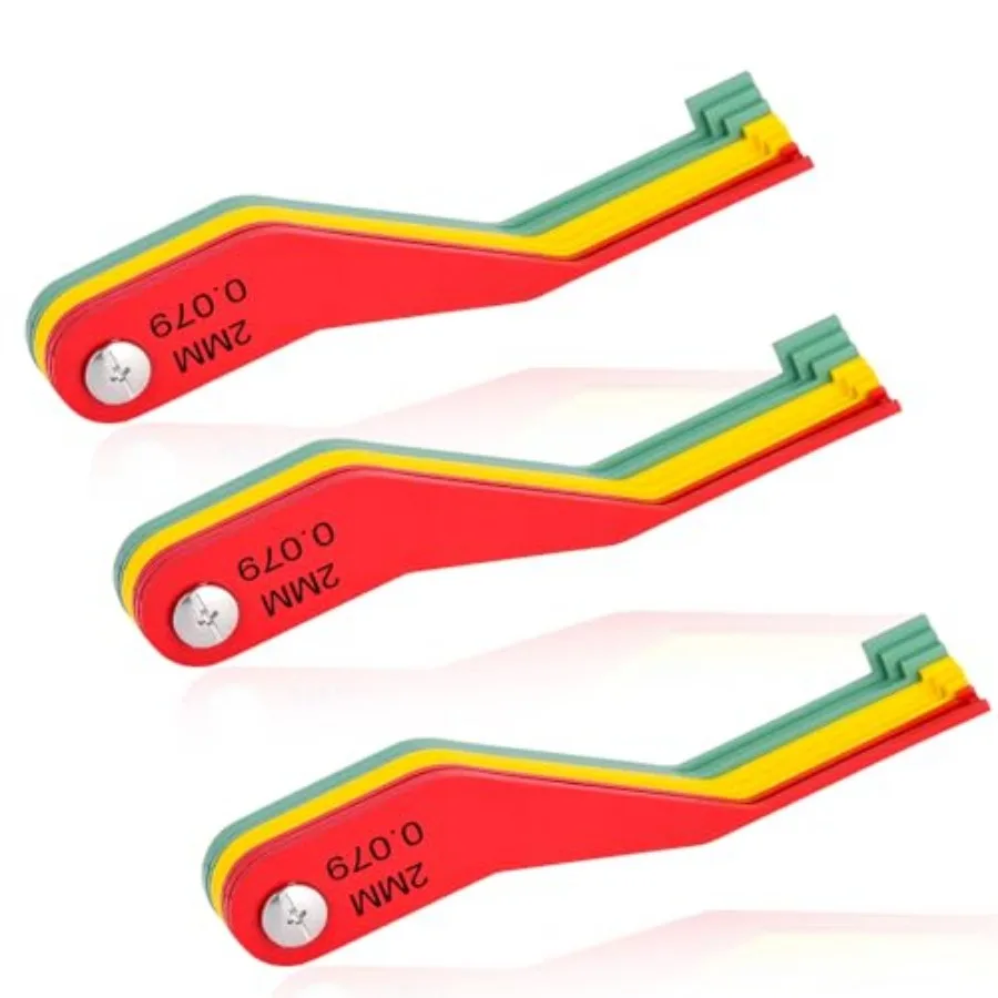 

3 Pack 9-Piece Metal Brake Pad Gauge Set Brake Gauge Measure Tool to Quickly Measure Brake Pad Wear Brake Pad Thickness Gauge f