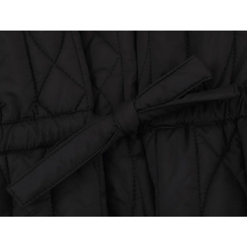 Damen-Freizeitjacke aus Baumwolle in Unifarbe mit Stehkragen, einzigartigem Designer-Look, Kordelzug in der Taille, lockerer Schnitt, Damen-Reißverschluss-Oberbekleidung – Detail 10