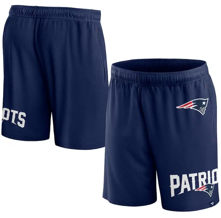 Shorts de Futebol Americano New England Patriots para Homens, Respirável, Secagem Rápida, Estilo Casual, Calças de Rugby Adequadas para Fãs e Confortáveis