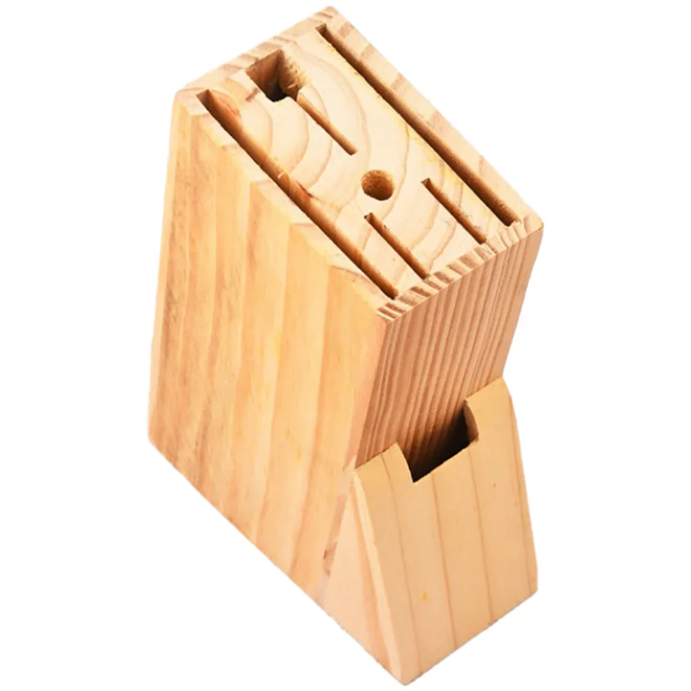 

Wooden Cutter Holder Simple Design Kitchen Storage Rack For Knives Scissors Multi-Functional Organizer Stand Kitchen Gadget Home