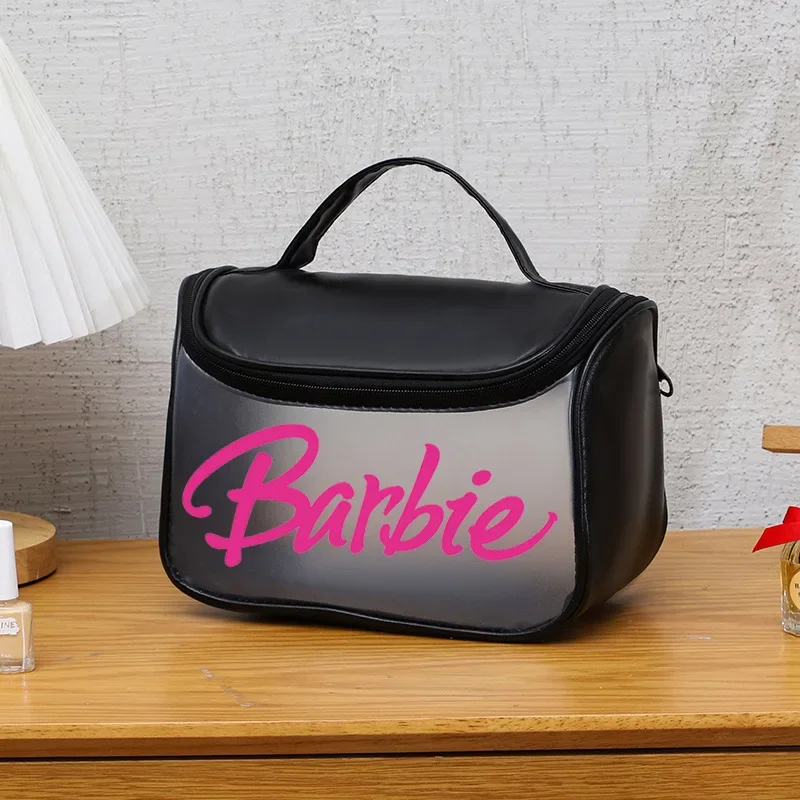 Borsa cosmetica di grande capacità Barbie borsa da viaggio impermeabile di fascia alta trasparente portatile da donna che lava la borsa di