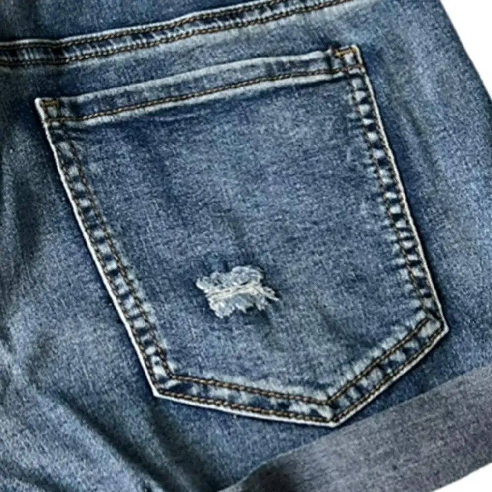 Women's Low Rise Elastic Tight Curled Denim Shorts Summer New Hot Girl Street Casual Hip Wrap Sexy Mini Shorts Female